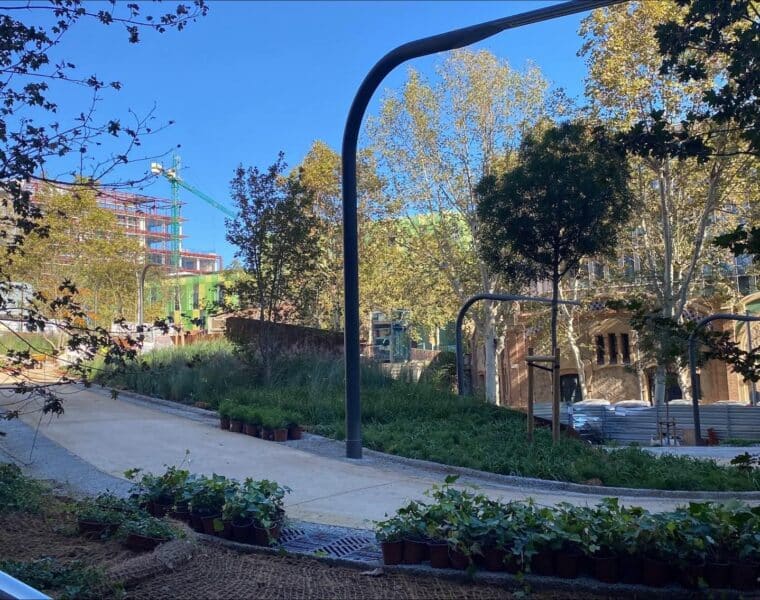 Abre un nuevo espacio verde en la intersección de las calles Zamora y Pallars