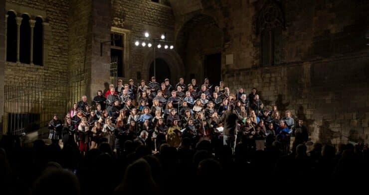 El tradicional concierto de nadales de l’Orfeó Català, enguany davant de la Catedral el día 3 de gener