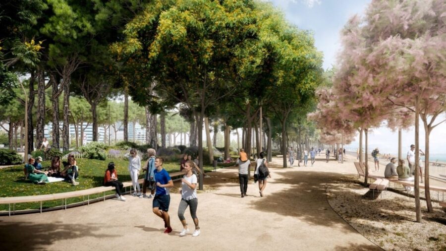 transformación del paseo de la Mar Bella 2