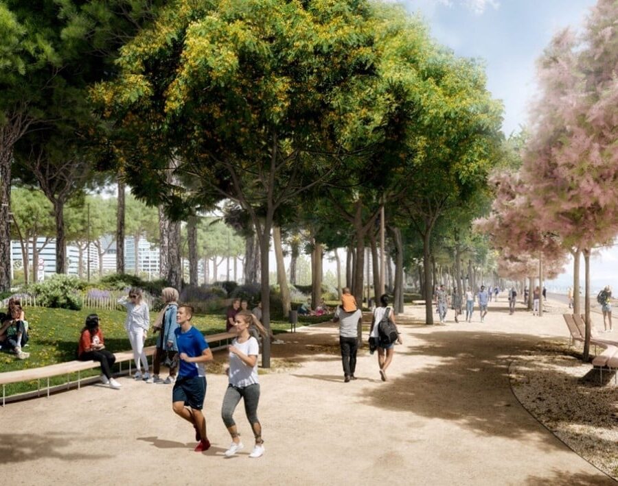 transformación del paseo de la Mar Bella 2