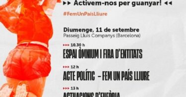 Manifestación del 11 de septiembre y conciertos Diada 2022 Barcelona