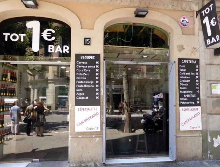 Tot 1 € Bar: el bar donde todo cuesta un euro