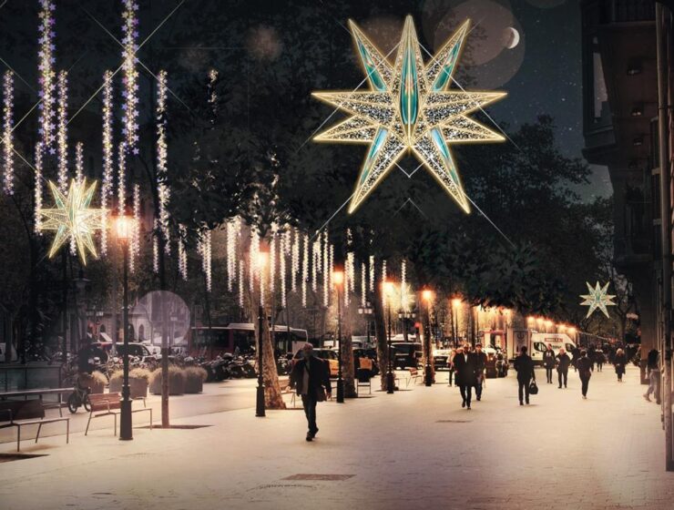 Con estrellas se iluminará el Paseo de Gràcia esta Navidad