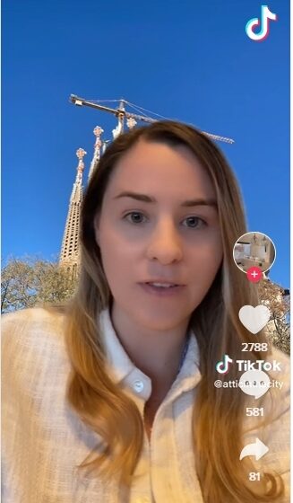 En TikTok: Americana se sorprende por la “calidad” de los pisos para rentar en Barcelona