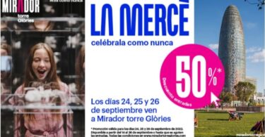 Fiestas de la Mercè 2023: entradas con el 50% de descuento en el Mirador Torre Glòries