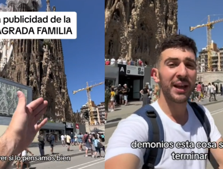 Joven argentino en TikTok opina sobre las obras interminables en la Sagrada Familia