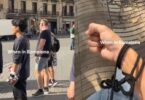 Turistas en Barcelona atan sus teléfonos a sus muñecas para evitar robos