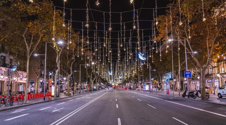 Luces de Navidad en el Passeig de Gracia