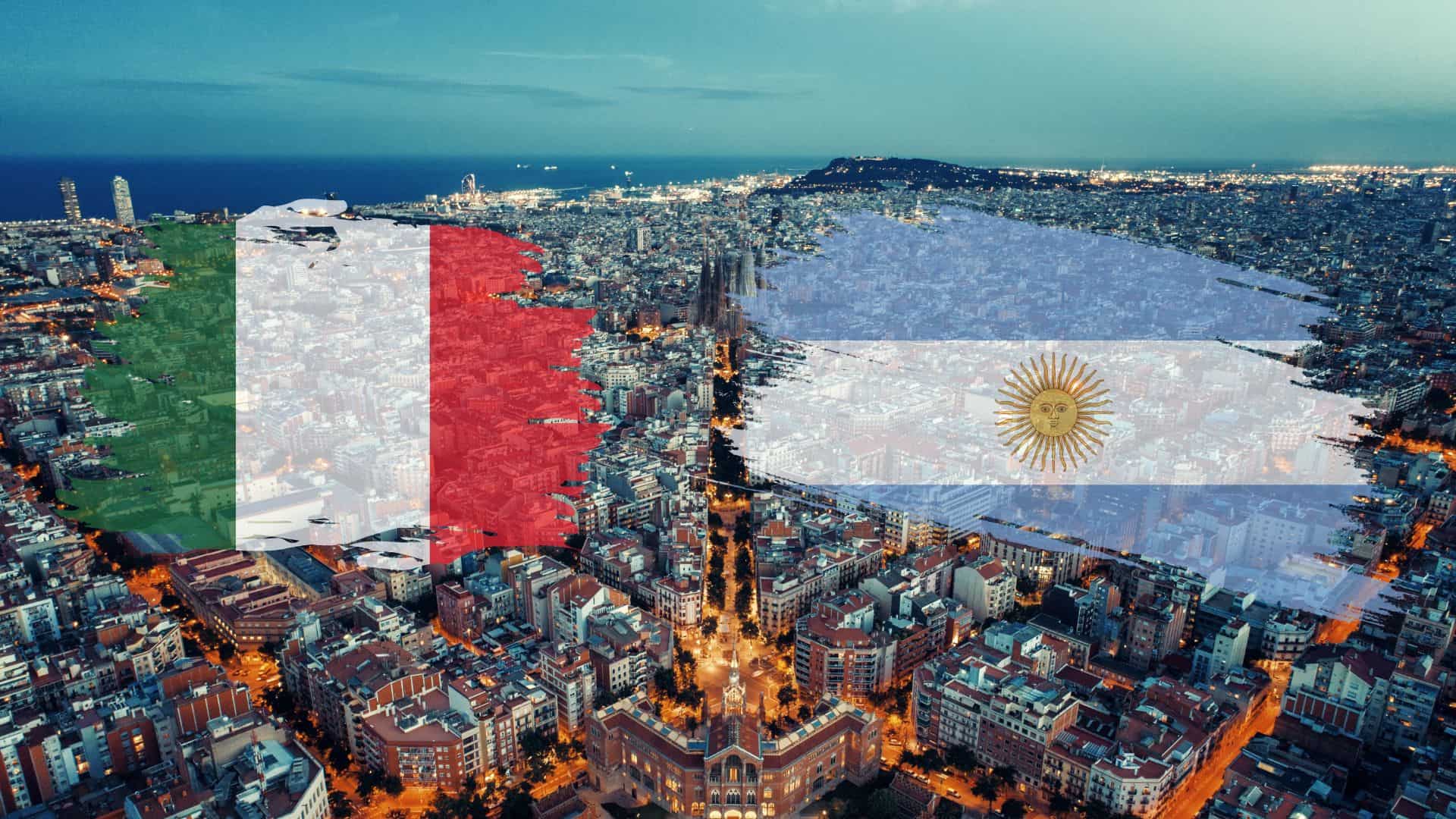 italianos y argentinos en Barcelona