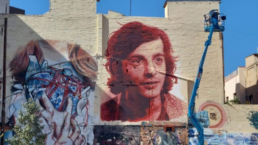 En memoria de Salvador Puig Antich, nuevo mural de Roc Blackblock