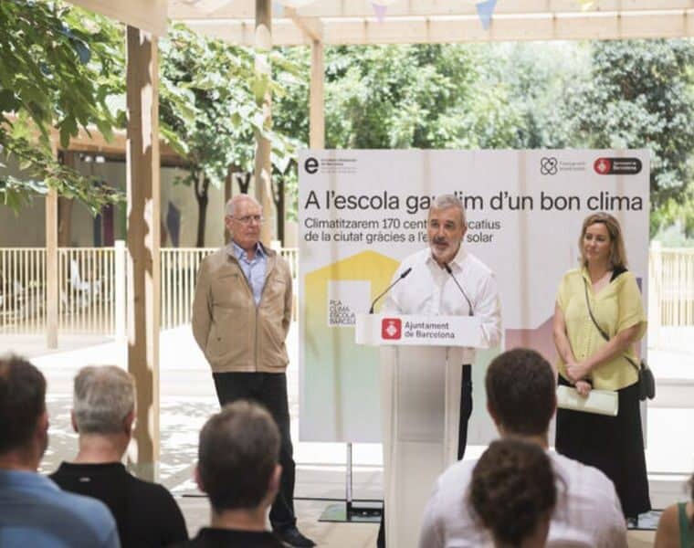 Barcelona inicia el proyecto de climatización en 24 escuelas, con un objetivo de 170 centros para 2029