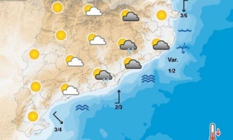 Previsión climática para Catalunya: calor creciente y chubascos en el norte