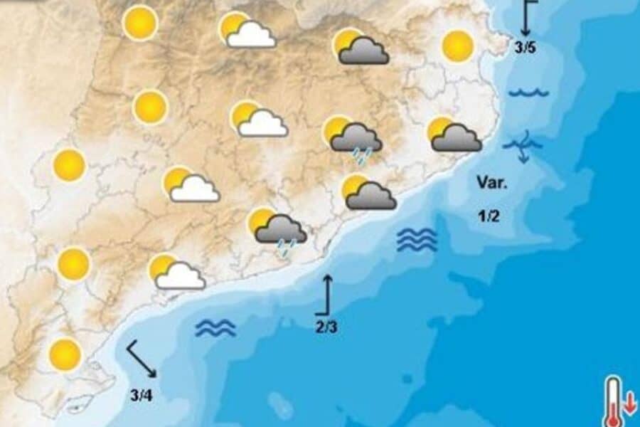 Previsión climática para Catalunya: calor creciente y chubascos en el norte