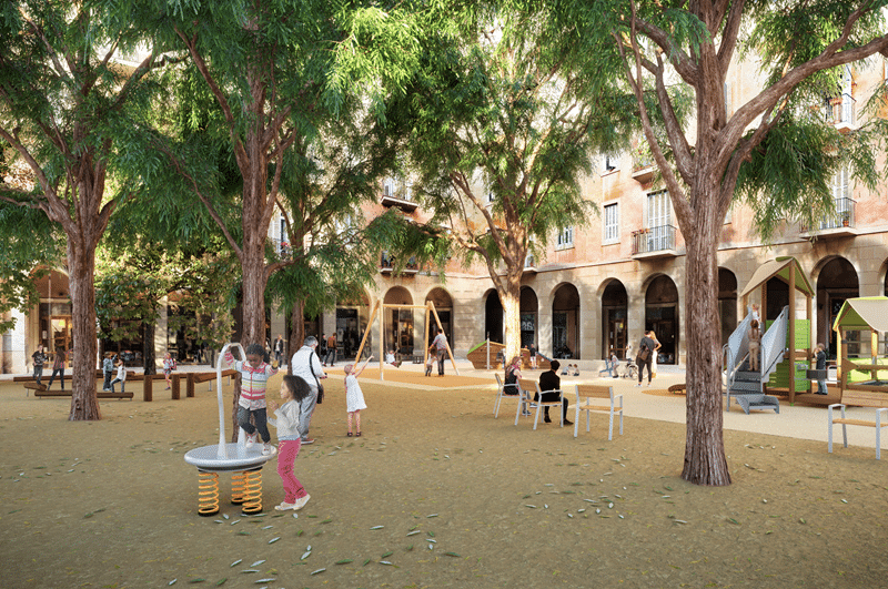 Barcelona revitaliza la plaza Vicenc Martorell