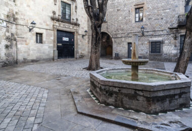 square Sant Felip Neri in gothic quarter of Barcelona.