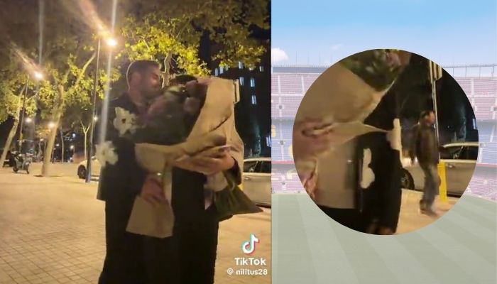 mesi reaparece en barcelona en el video de una pareja en tiktok