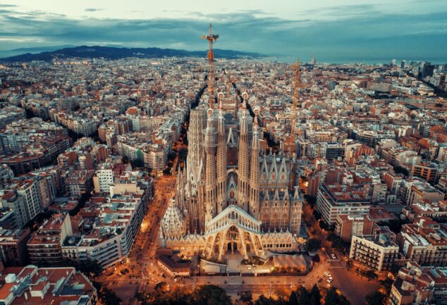 Sagrada Familia aerial view